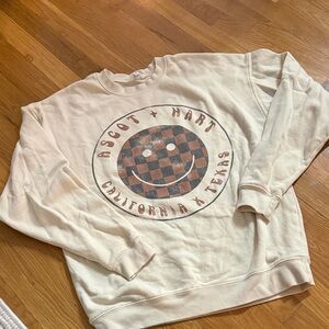 Ascot + Hart Smiley Graphic Sweatshirt